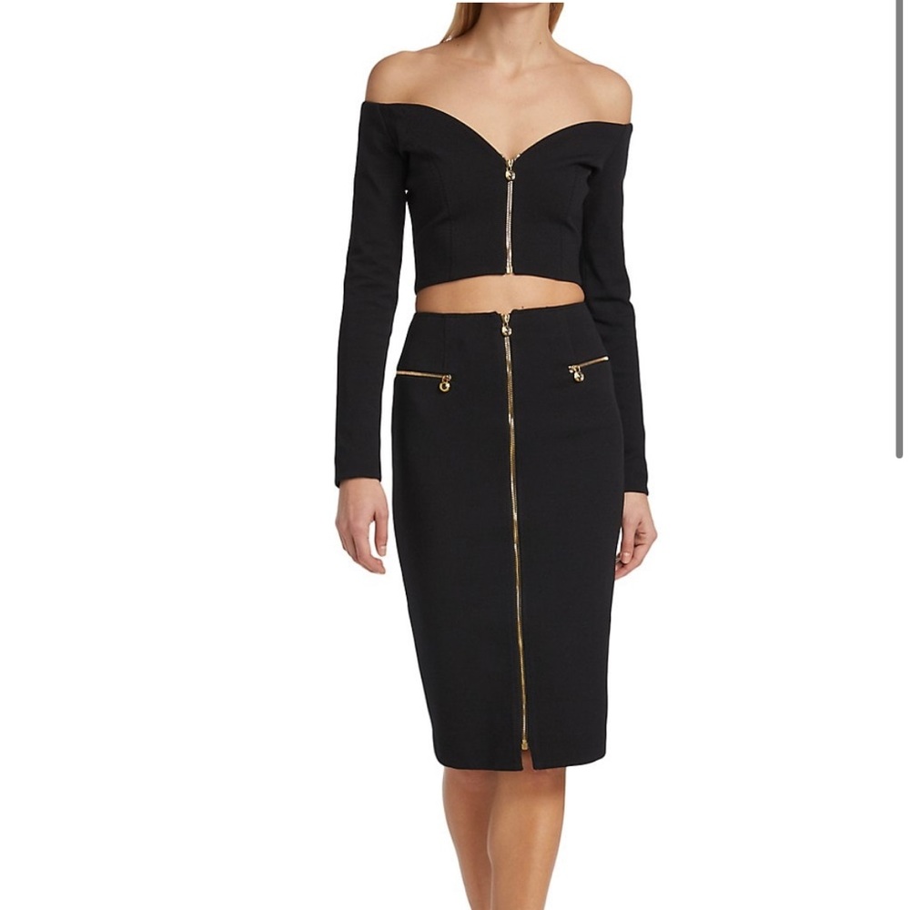 BNWT Dundas Rayne Pencil Skirt with gold zipper brand new sold out in stores